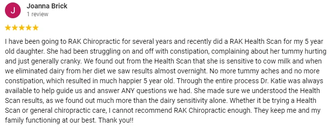 Chiropractic Rochester MN Testimonial Joanna B